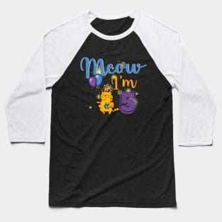 Rd kids meow i’m  bday cat party cute Baseball T-Shirt